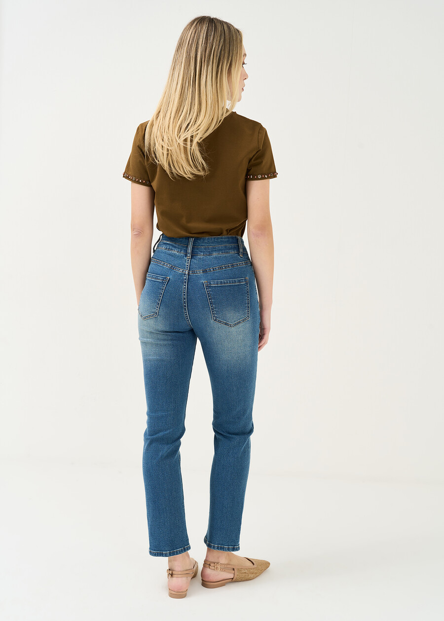 Kate skinny double waistband jeans DENIM MEDIUM DENIM Woman , image number 4