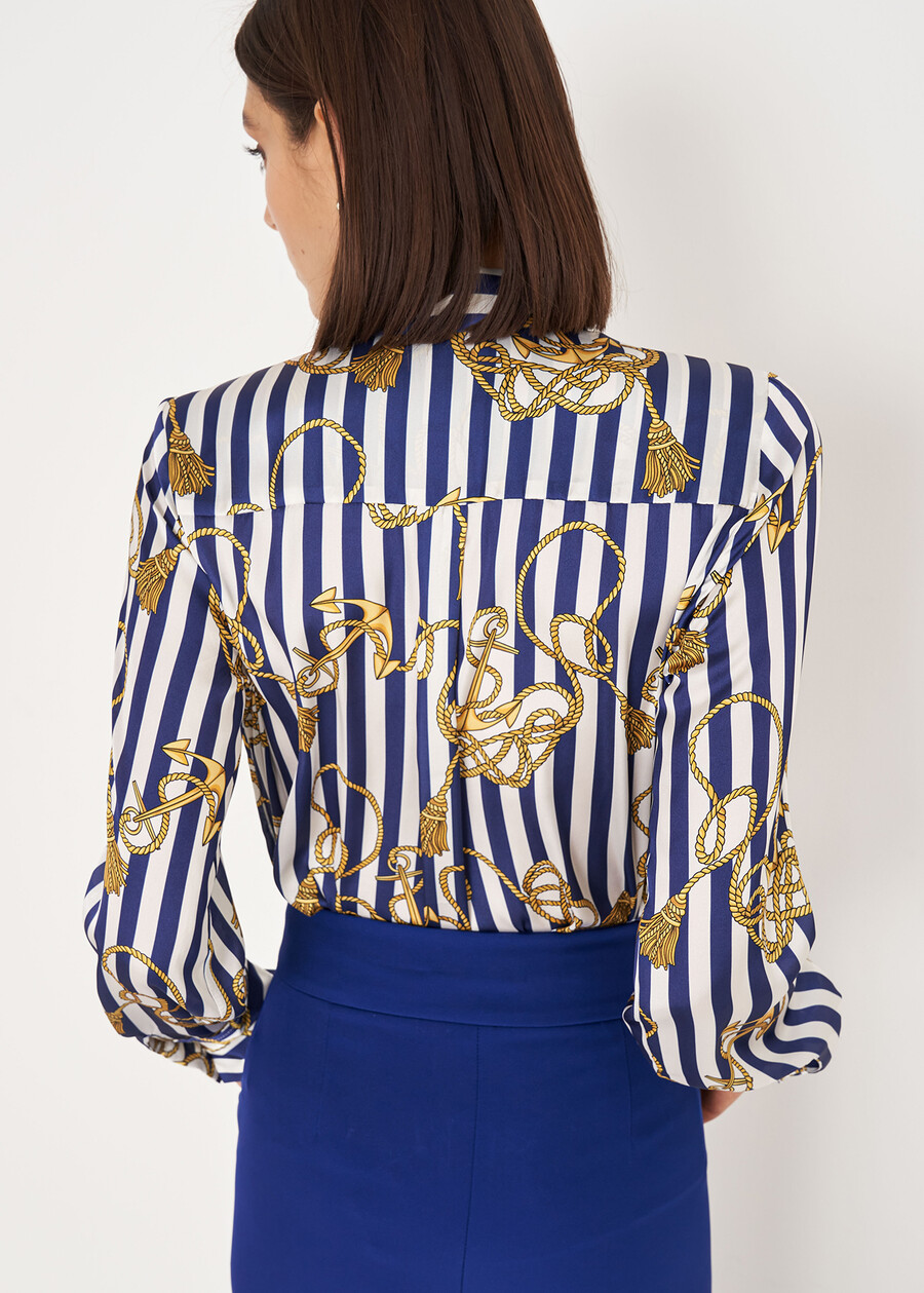 Camicia Alessia in satin BIANCO WHITE Donna , immagine n. 3