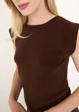 Top Toffee in maglia con micropaillettes MARRONE Donna immagine n. 2