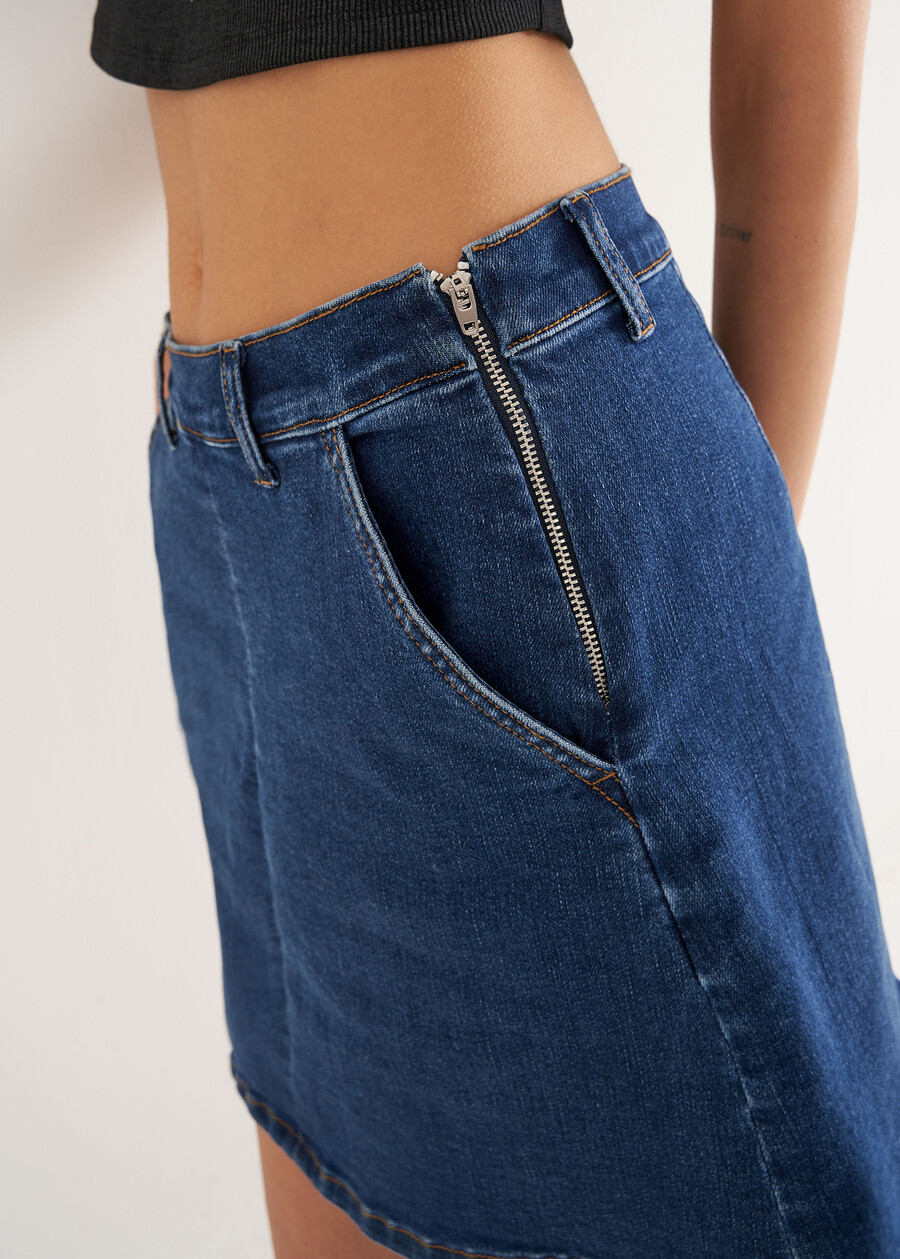 Gonna Garg in denim di cotone DENIM MEDIUM DENIM Donna , immagine n. 3
