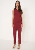 Pantaloni Principe in cotone ROSSO BORDEAUX Donna immagine n. 1