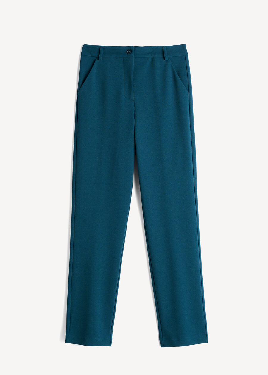 Pantalone Alice tessuto screppino ROSSO BORDEAUXVERDE GARDENMARRONE Donna , immagine n. 6