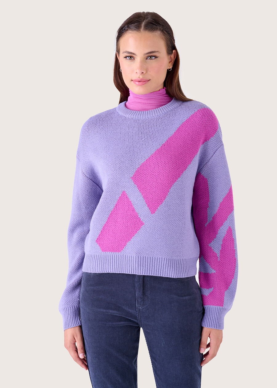 Masu patterned sweater BLU FIORDALISO Woman , image number 1