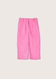Becrux linen and cotton capri trousers ROSA IBISCUS Woman image number 5