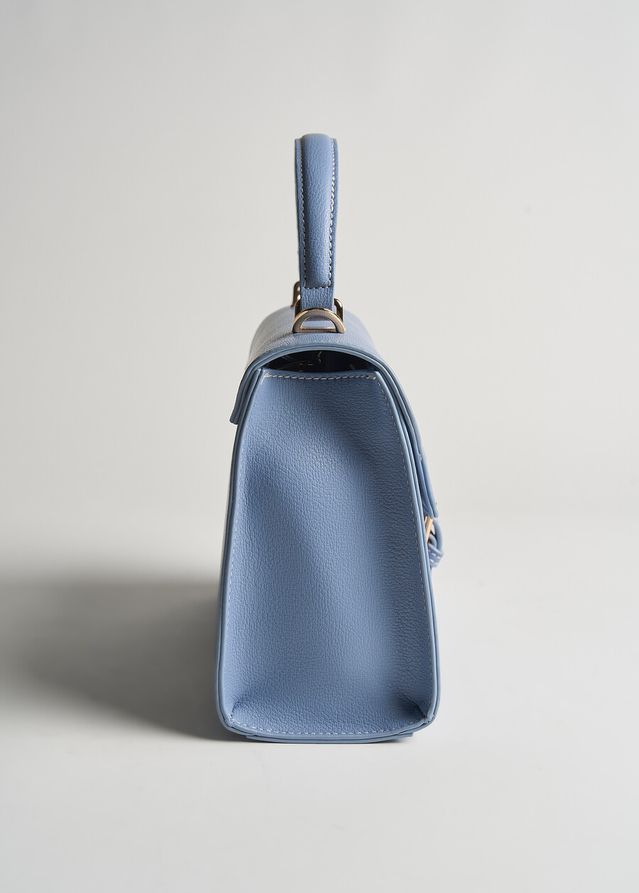 Borsa bauletto Barbara in ecopelle stampa cervo BIANCO WHITEAZZURO AZZURRO Donna , immagine n. 2