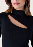 Miami knitted dress NERO BLACK Woman image number 3