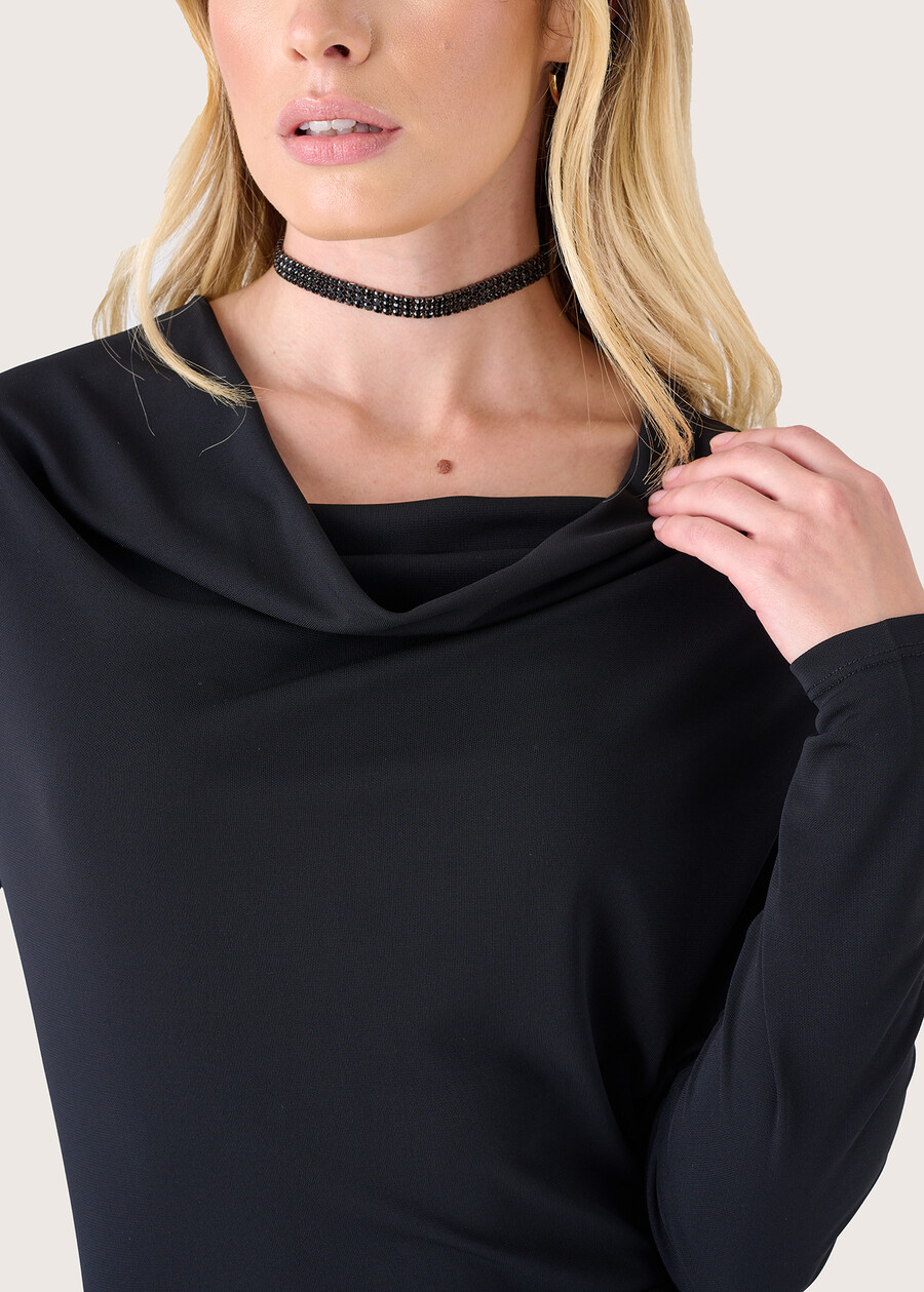 Maglia Laura in jersey NERO BLACKGRIGIO CLOUD Donna , immagine n. 2