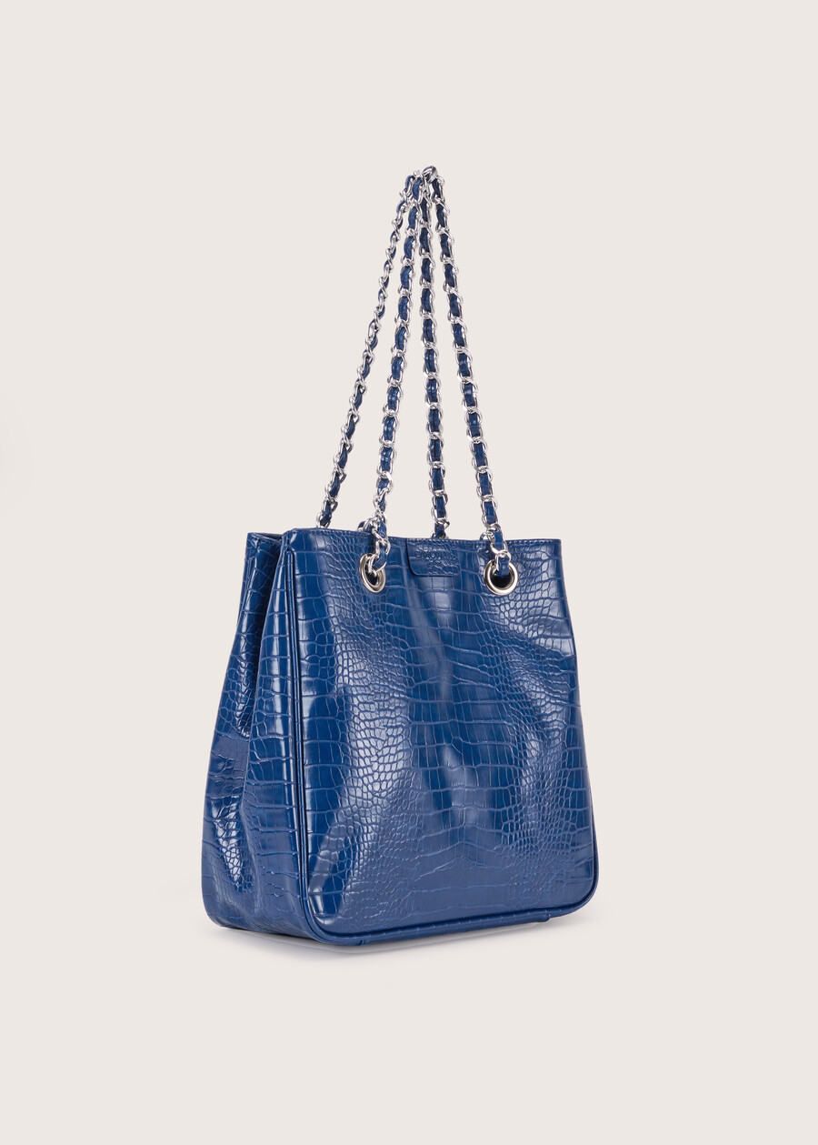 Biel eco-leather shopping bag BLUROSA BUBBLEVERDE MAGNOLIABIANCO OPTICAL Woman , image number 1