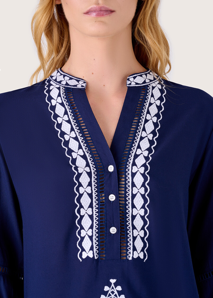 Camicia Candy in rayon di viscosa BLU Donna , immagine n. 2