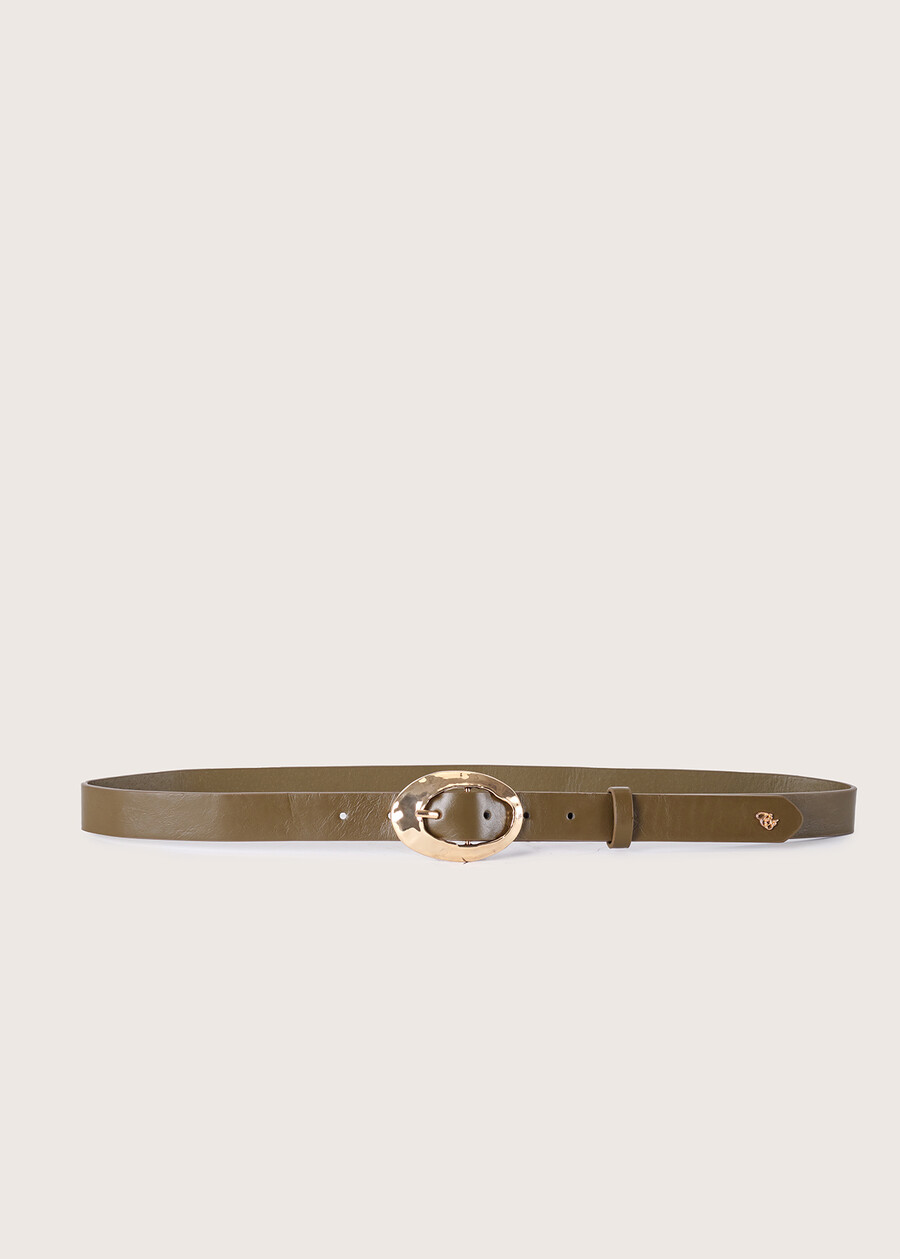 Clizia eco-leather belt VERDE CAPPER Woman , image number 2
