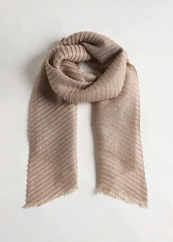 Sciarpa Suellen pliss&eacute; in lurex GOLD Donna null