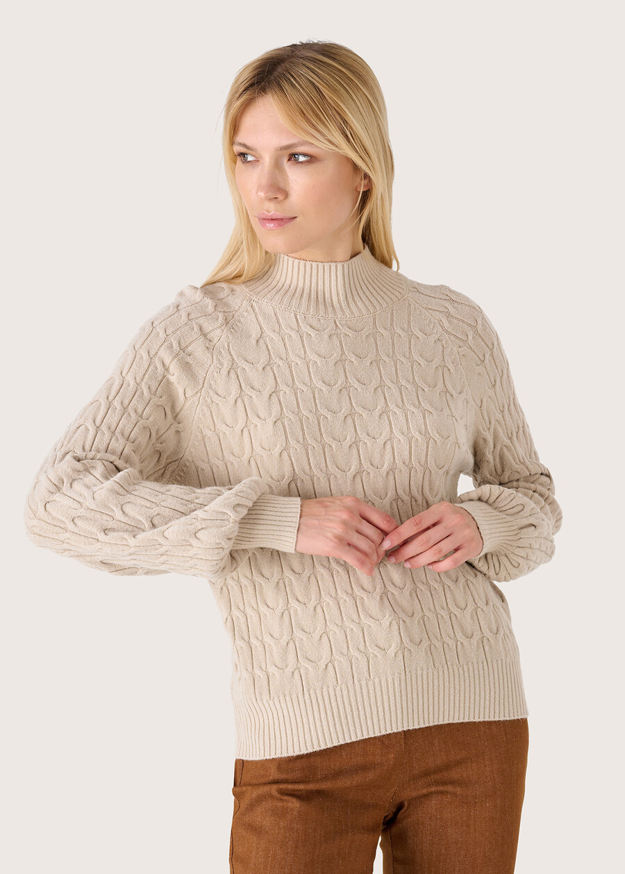 Michelle high neck jersey BEIGE LANA Woman , image number 1