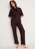 Pantaloni Ponty In Viscosa MARRONE JAVA Donna immagine n. 1