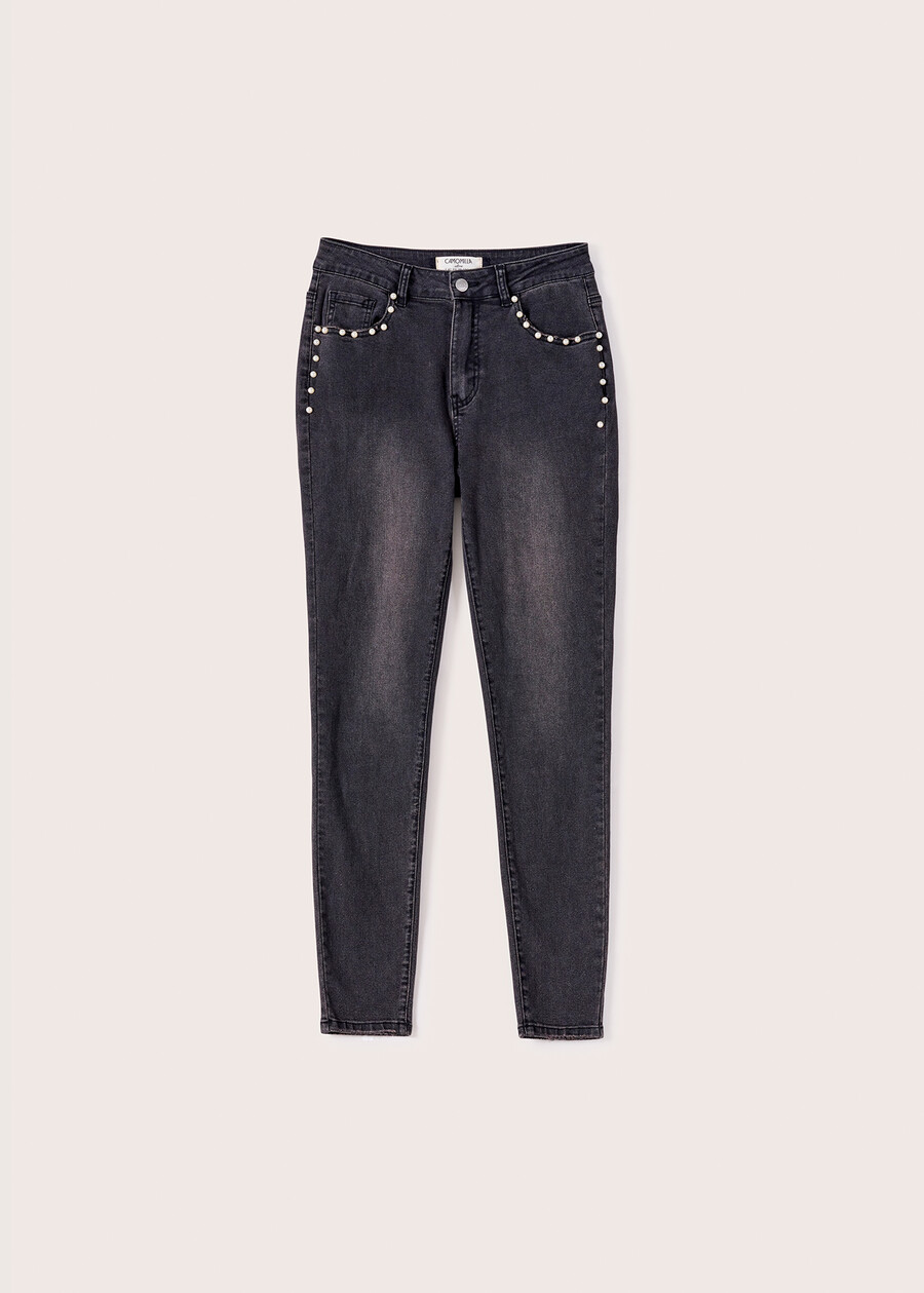 Pantalone Kate in denim di cotone GRIGIO DARK GREY Donna , immagine n. 5