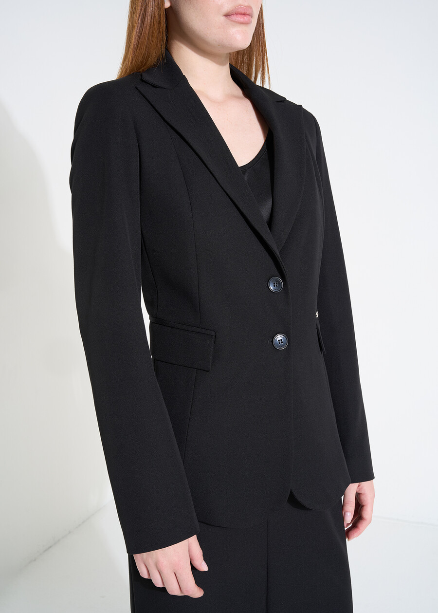Giacca Giselle monopetto bi-stretch NERO BLACKBEIGE GESSOBLU Donna , immagine n. 3