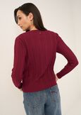 Maglia Mabel a girocollo ROSSO BORDEAUXCELESTE POLVERE Donna immagine n. 4