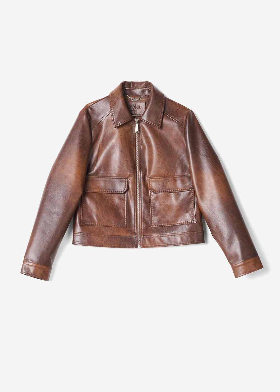 Giubbino Gracy in ecopelle MARRONE CARAMELLO Donna , immagine n. 6