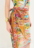 Pareo Perry in cotone stampato GIALLO MANGO Donna immagine n. 3
