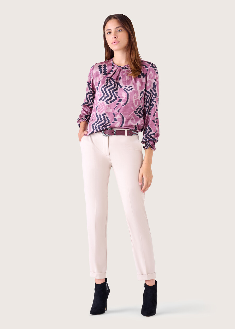 Bella polyviscose trousers BEIGE LIGHT BEIGE Woman , image number 1