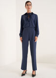 Cristel blouse with ruffles BLU MIDNIGHT Woman image number 4