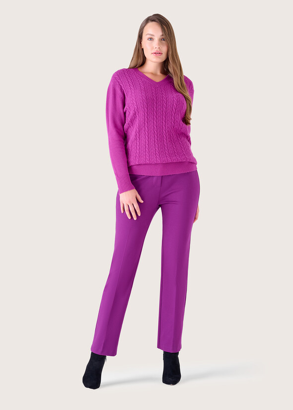 Miranda narrow-leg trousers NERO BLACKVIOLA IRISBLUE COLONIAL Woman null