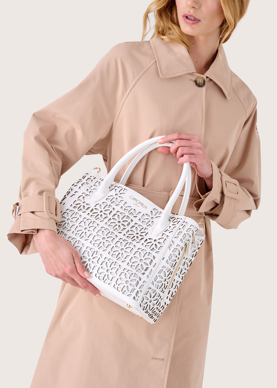 Bruna eco-leather bag BIANCO OPTICALBLUE OLTREMARE  Woman , image number 1