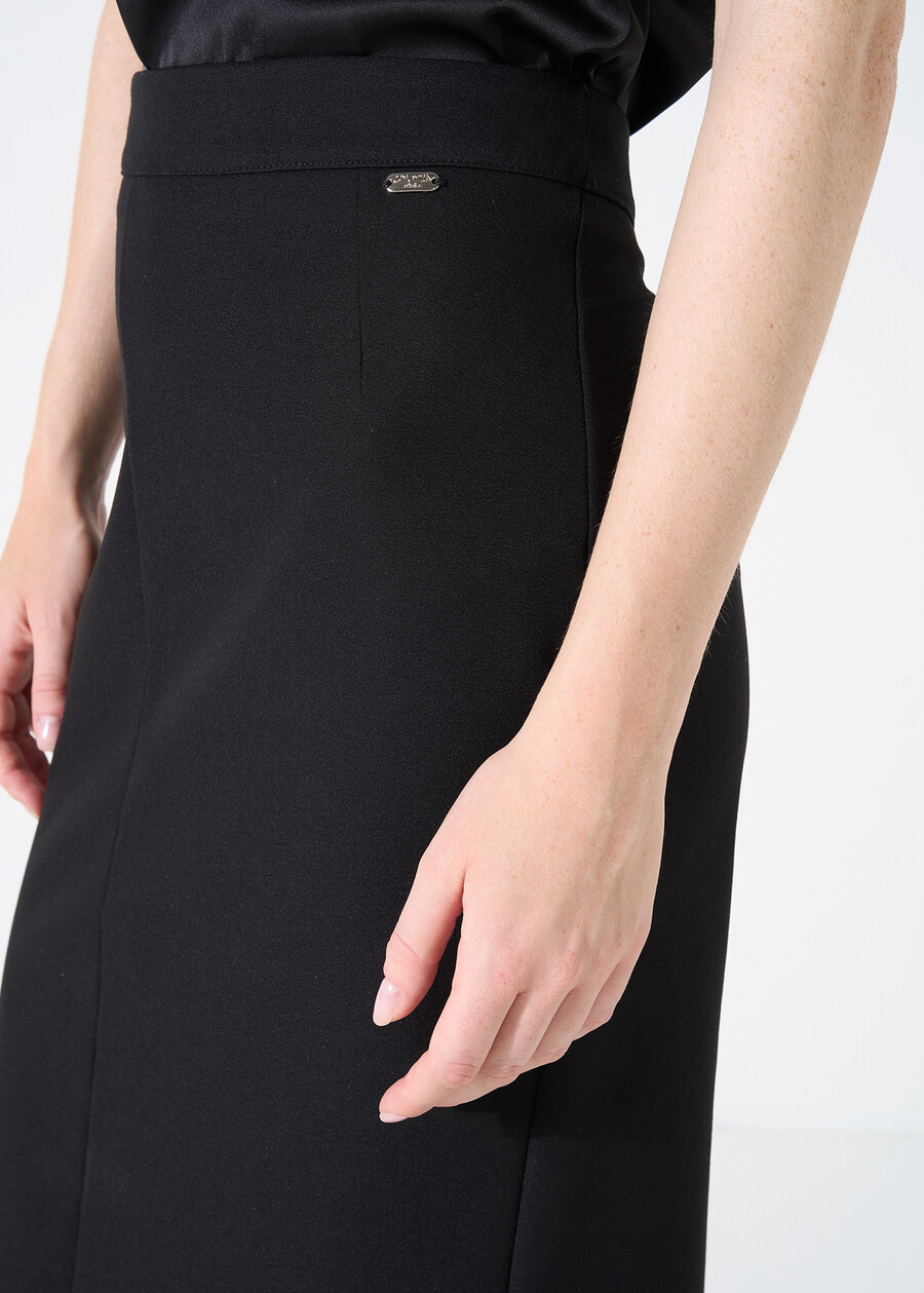 Gladys bi-stretch pencil skirt NERO BLACKBEIGE GESSOBLU Woman , image number 4