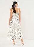 Arthur polka dot dress in linen blend BIANCO WHITE Woman image number 4