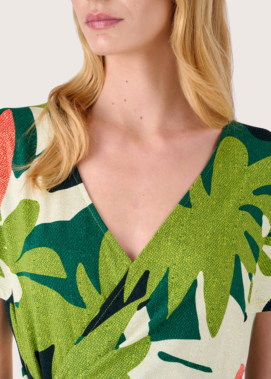 Samu crossover neckline t-shirt VERDE SALAD Woman , image number 2