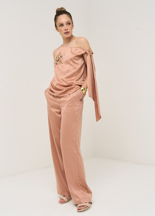 Pantaloni Paula a gamba larga ARANCIONE Donna null