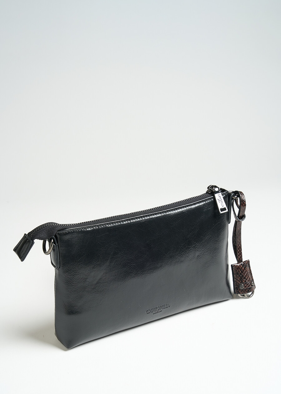 Tracolla Batch in ecopelle krinkle NERO Donna , immagine n. 3