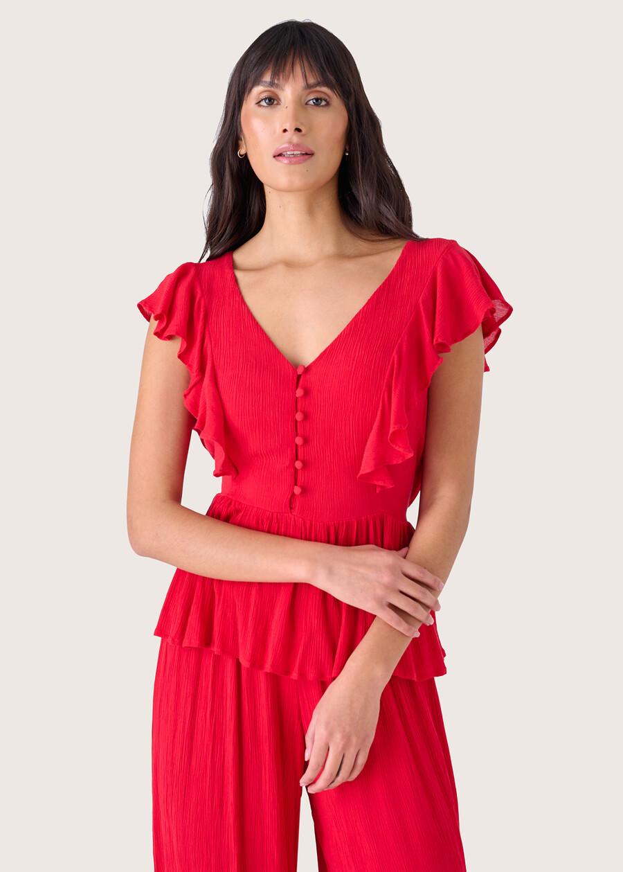 Top Tessa 100% rayon ROSSO CARPETBLU ABISSO Donna , immagine n. 1