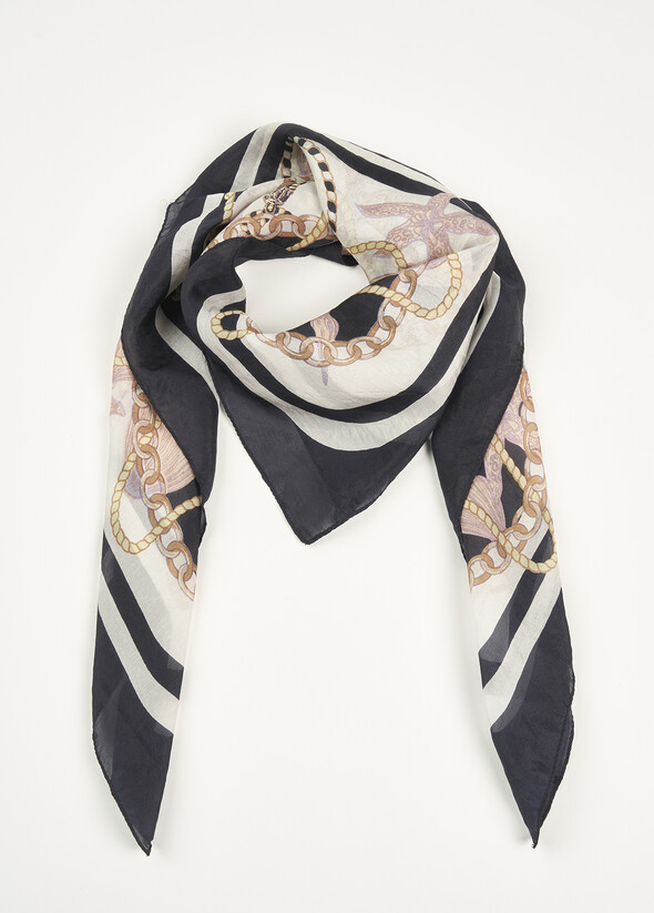 Foulard Serado 100% seta BLUE OLTREMARE  Donna null