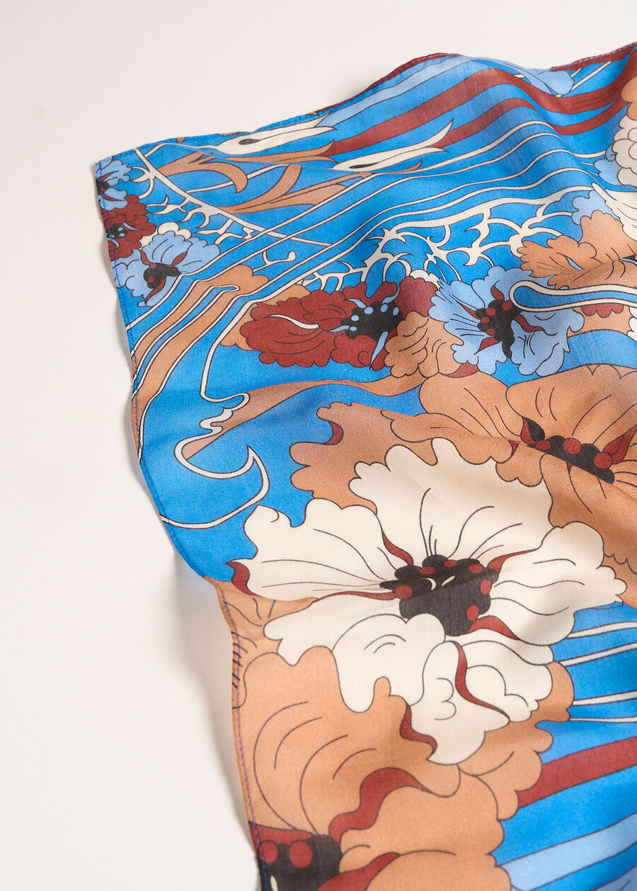 Sciarpa Safir fantasia fiori MARRONEBLU AVION Donna , immagine n. 3