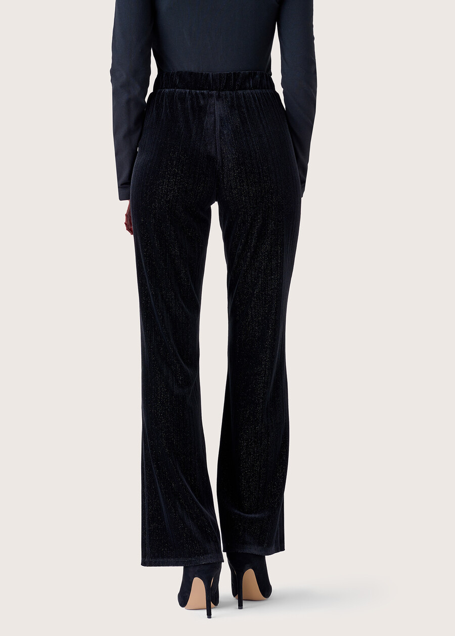 Victoria velvet trousers NERO BLACK Woman , image number 5