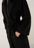 Cloud diagonal cloth wrap coat NERO Woman image number 4