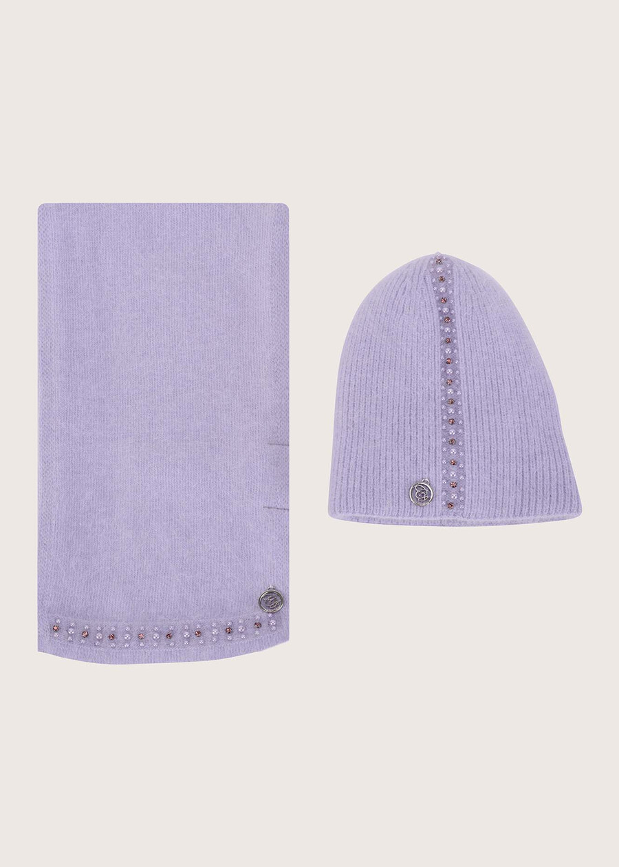 Sitro scarf with pearls and strass VIOLA LILLYBEIGE CREAM Woman , image number 4