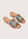 Scelum 100% genuine leather sandal BLU FRENCH Woman image number 1