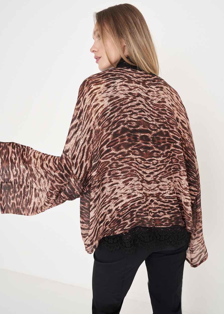 Coprispalle Cnosso 100% viscosa MARRONE JAVA Donna , immagine n. 3