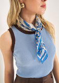 Foulard Sade in seta fantasia BLU AVIONMARRONE Donna immagine n. 1