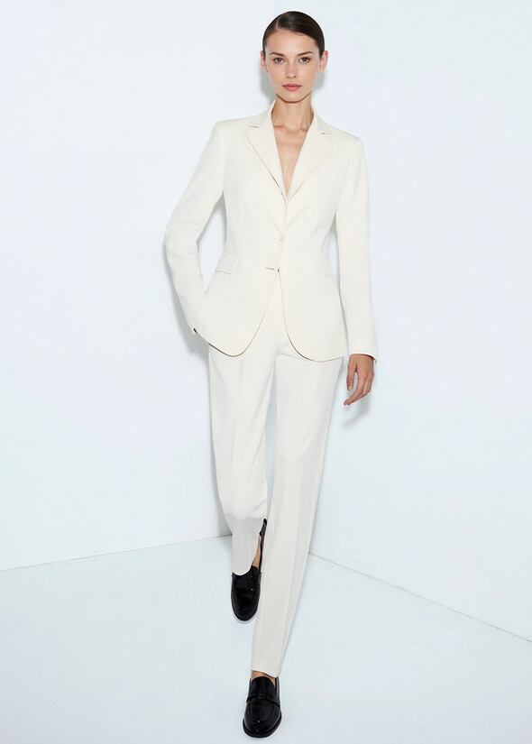 Pantalone Alice in tessuto tecnico BEIGE GESSO Donna null