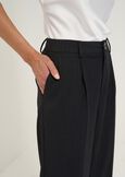 Pantalone Paggy gessato gamba ampia NERO BLACK Donna immagine n. 4