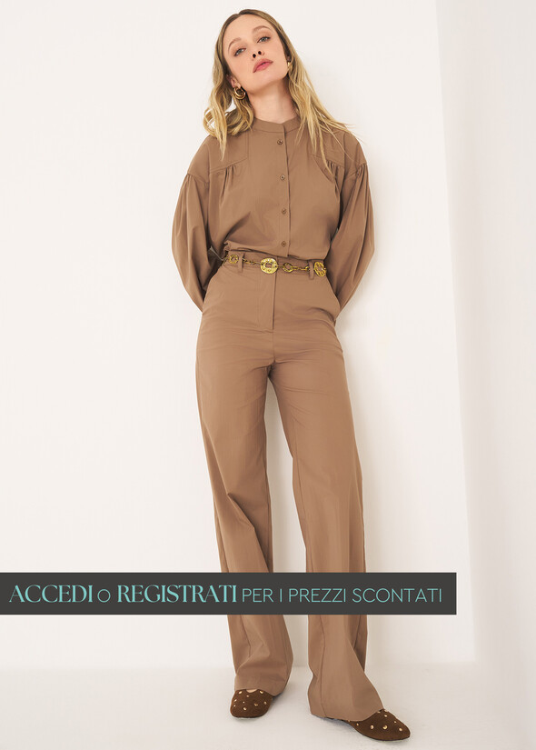 Pantalone Clair in cotone BEIGE Donna null