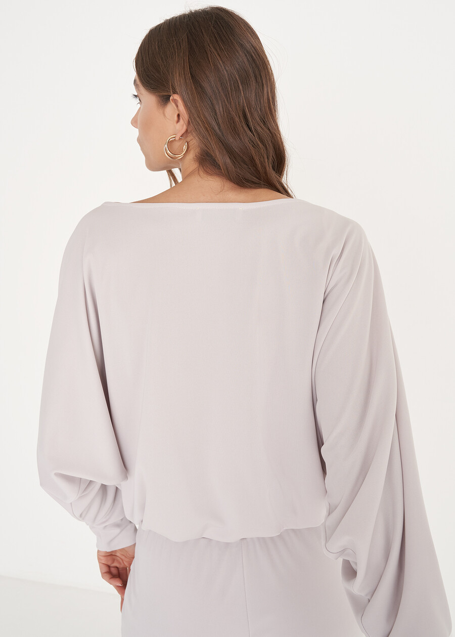 Blusa Cassy in jersey GRIGIO GREYBLUE OLTREMARE  Donna , immagine n. 3
