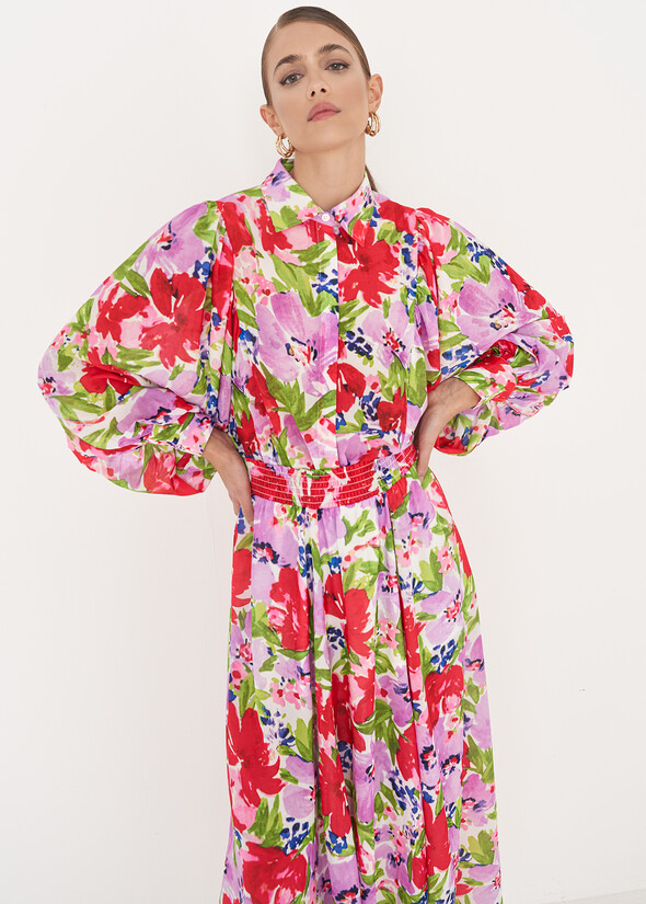 Cheryl shirt with floral pattern BIANCO WHITE Woman null