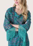 Coral fringed shrug VERDE POLINESIA Woman image number 3