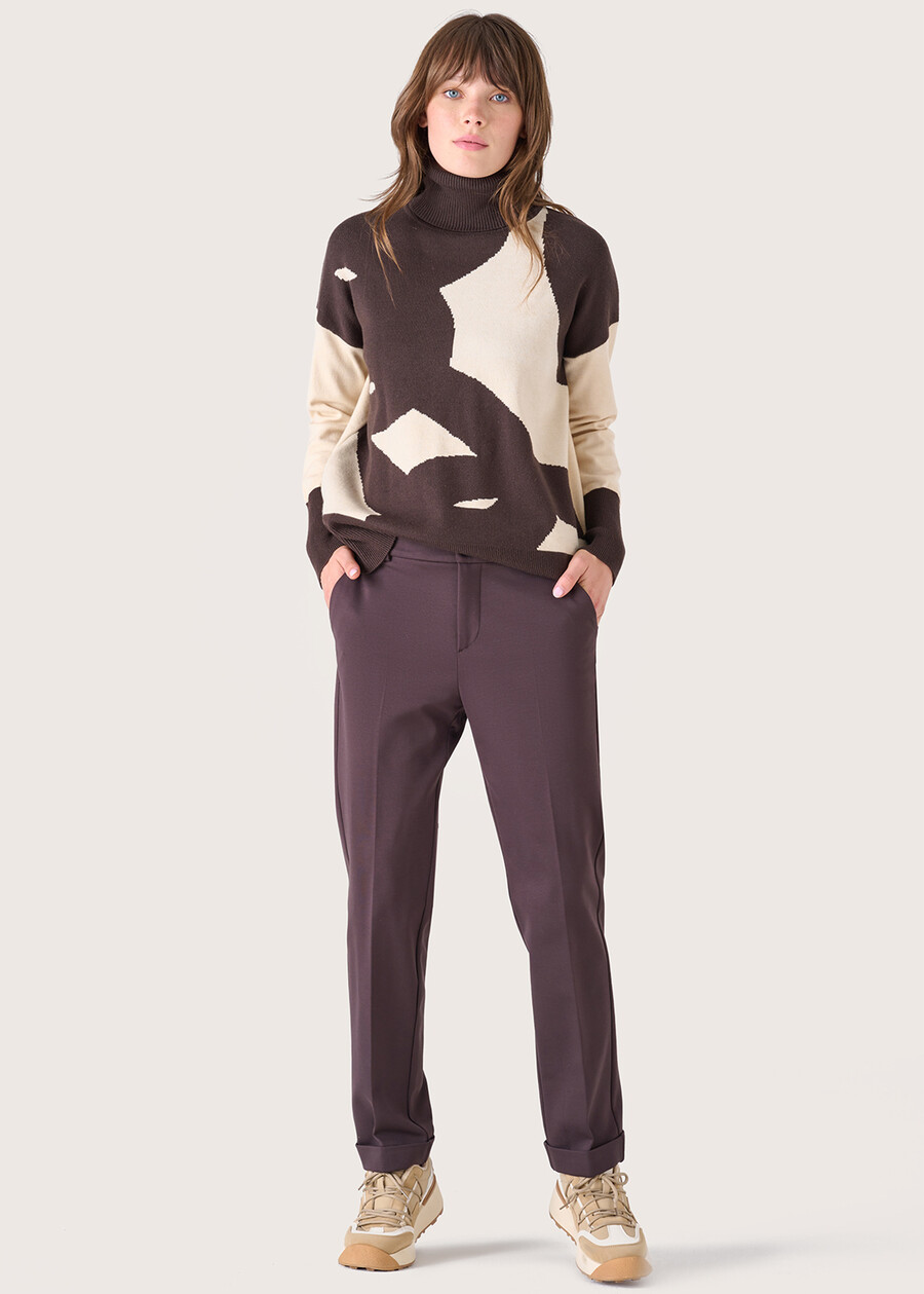 Pantalone Bella in punto Milano MARRONE CASTAGNANERO Donna , immagine n. 2