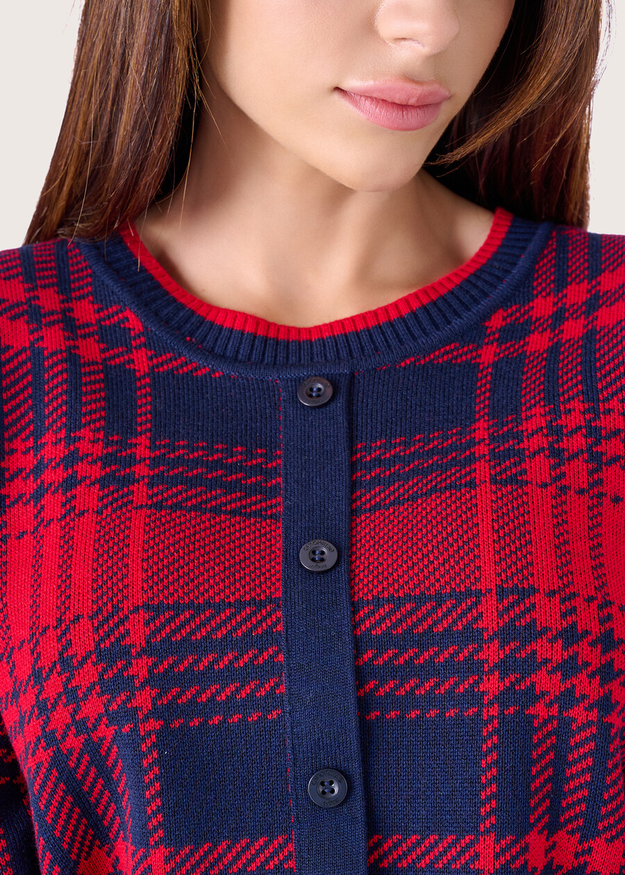 Maglia Maya fantasia check BLUE OLTREMARE  Donna , immagine n. 2