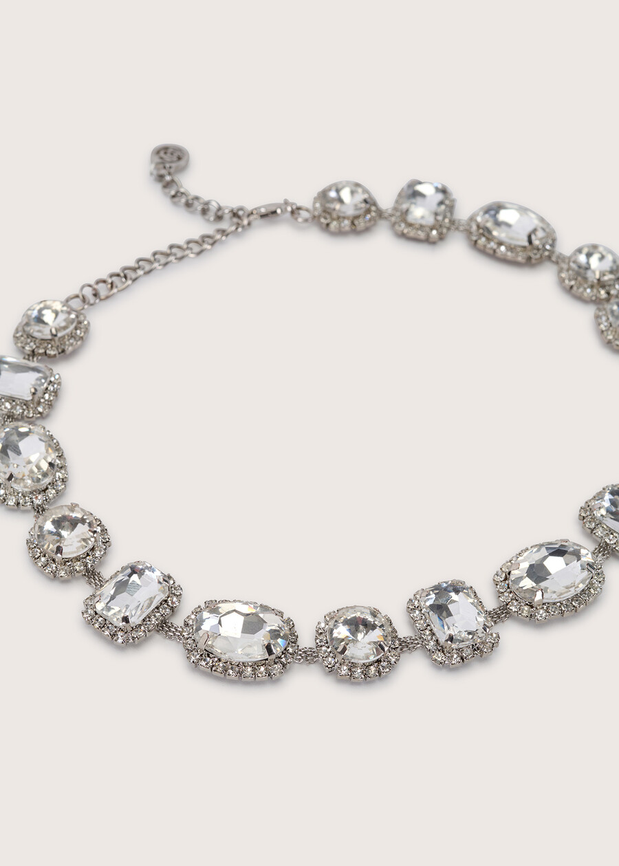 Ginny necklace with crystals ROSA FUCSIASILVER Woman , image number 5