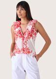 Top Tesla 100% cotone BIANCO WHITE Donna immagine n. 1
